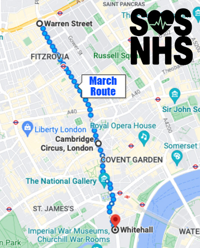 Map of the march route