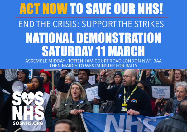 National Demonstration Saturday 11 March
