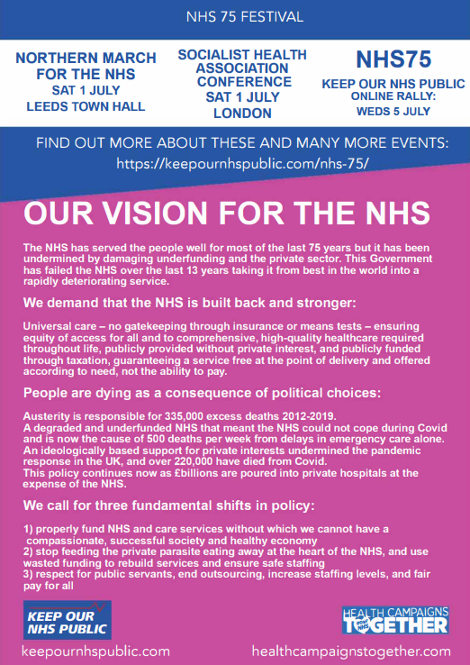 NHS 75 leaflet back