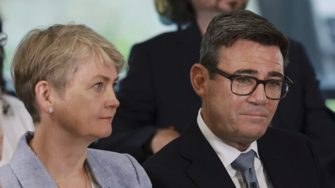 Yvette Cooper and Andy Burnham sitting next to one another.